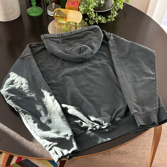 Anine Bing Rowe Eagle Hoodie in Washed Black - Picture 6 of 6